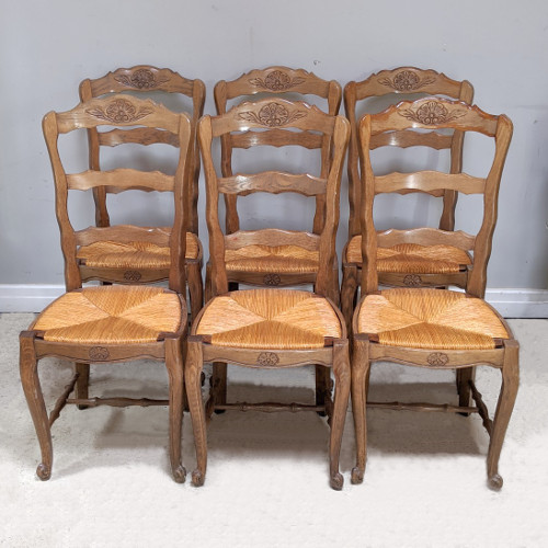 Set of 6 Vintage French dining chairs